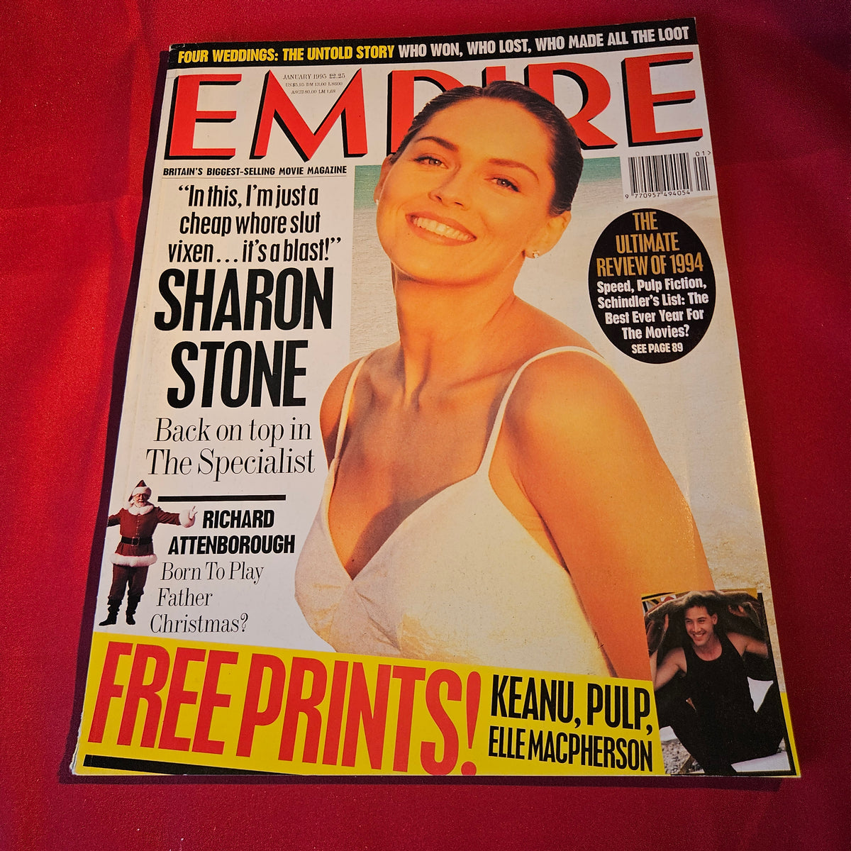 Empire Magazine January 1995 Sharon Stone The Specialist Keanu Reeves SKU 1539