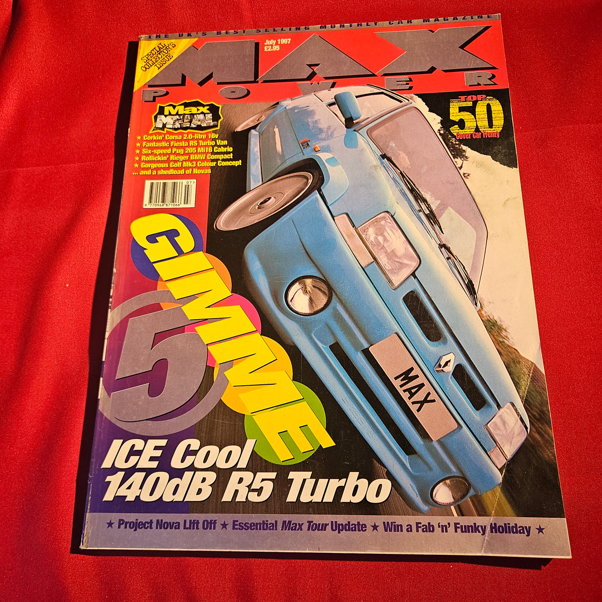 Max Power Magazine July 1997 Renault 5 R5 Turbo 50th Issue Sam Coles SKU 1540