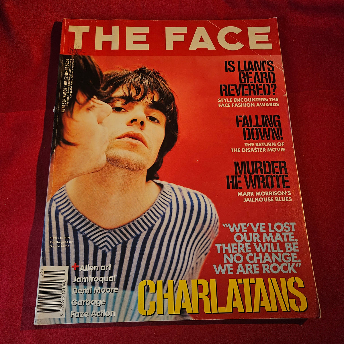 The Face Magazine September 1996 No 96 The Charlatans Tim Burgess SKU 1543