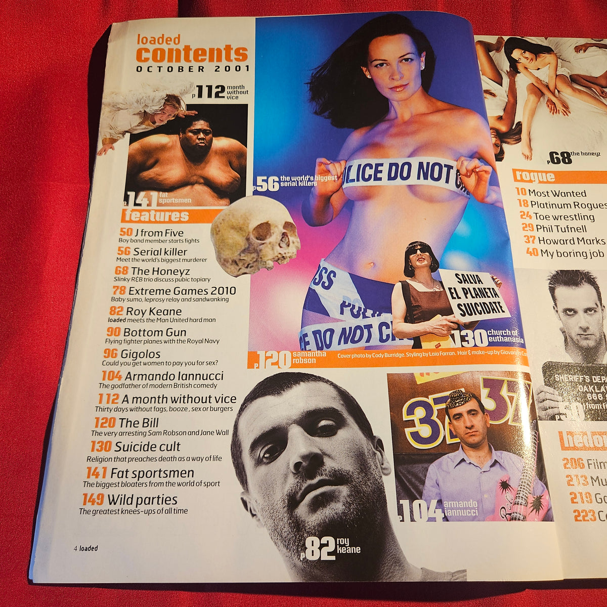Loaded Magazine October 2001 Samantha Robson Roy Keane Armando Iannucci SKU 1545
