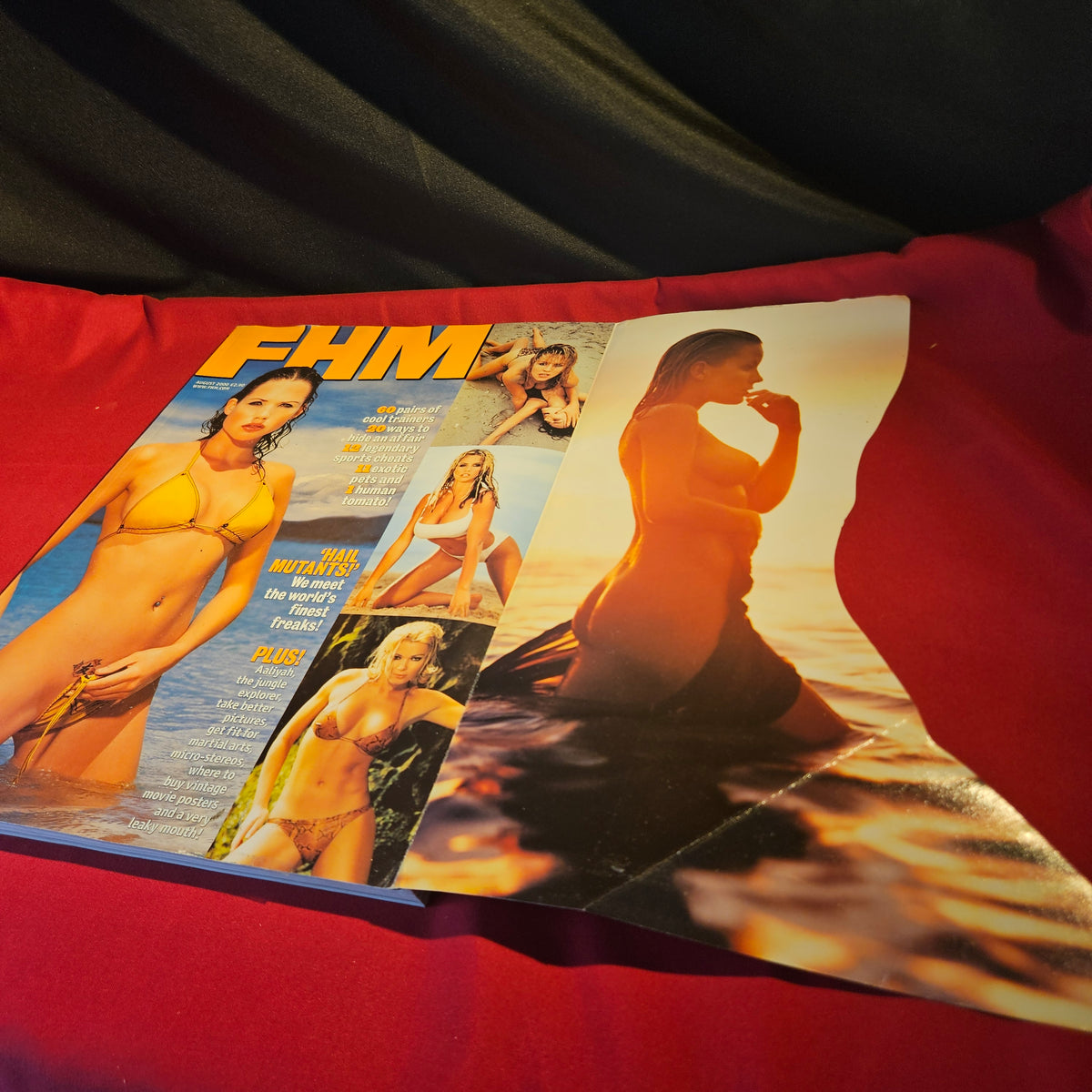 FHM Magazine August 2000 Issue 127 Lisa Faulkner Jordan Aaliyah SKU 1544