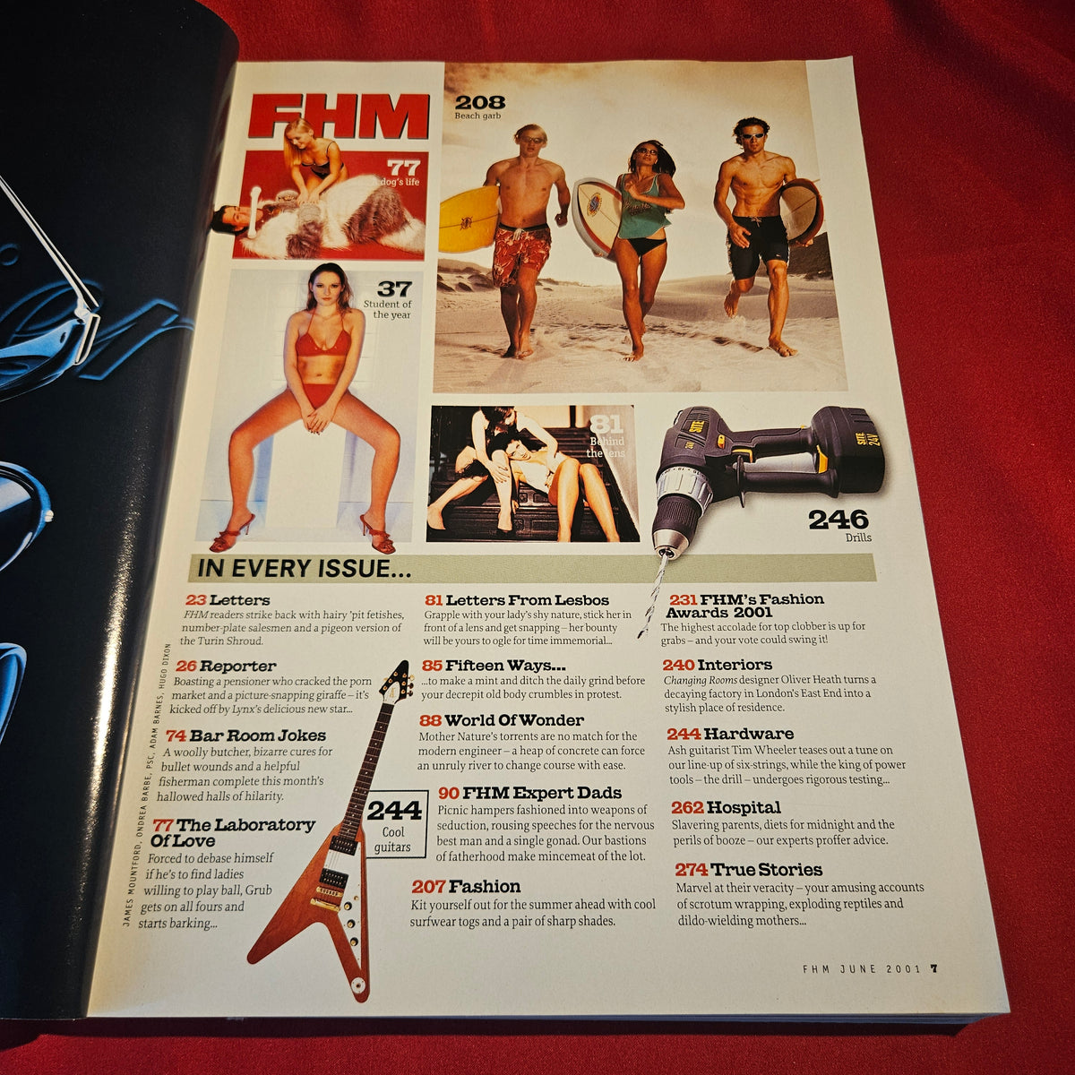 FHM Magazine June 2001 Issue 137 Louise Redknapp Nell McAndrew Tiffany Thiessen SKU 1544