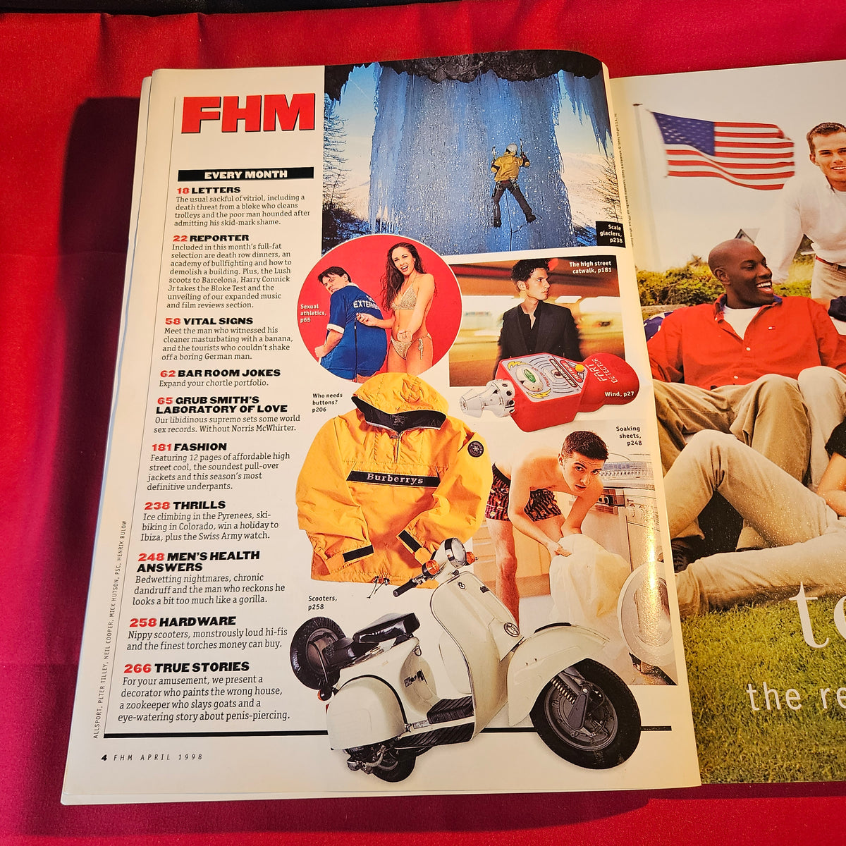 FHM Magazine April 1998 Jenny McCarthy Denzel Washington Yasmin Le Bon SKU 1545