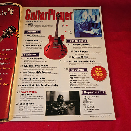 Guitar Player Magazine January 1998 WITH CD Kenny Wayne Shepherd B.B. King SKU 1549