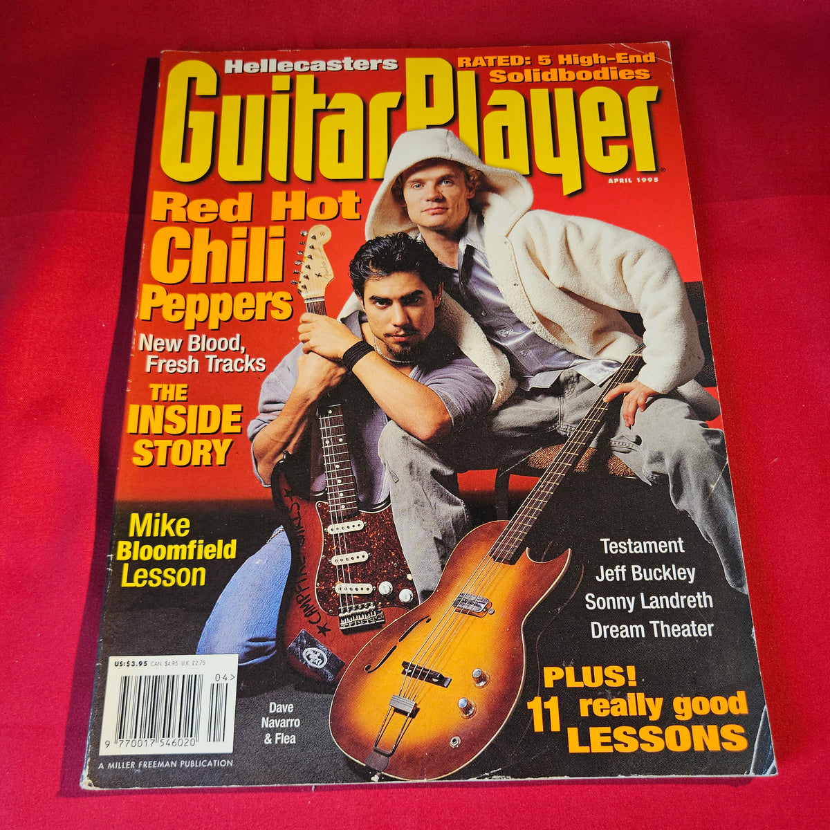 Guitar Player Magazine April 1995 Red Hot Chili Peppers Dave Navarro Flea SKU 1549