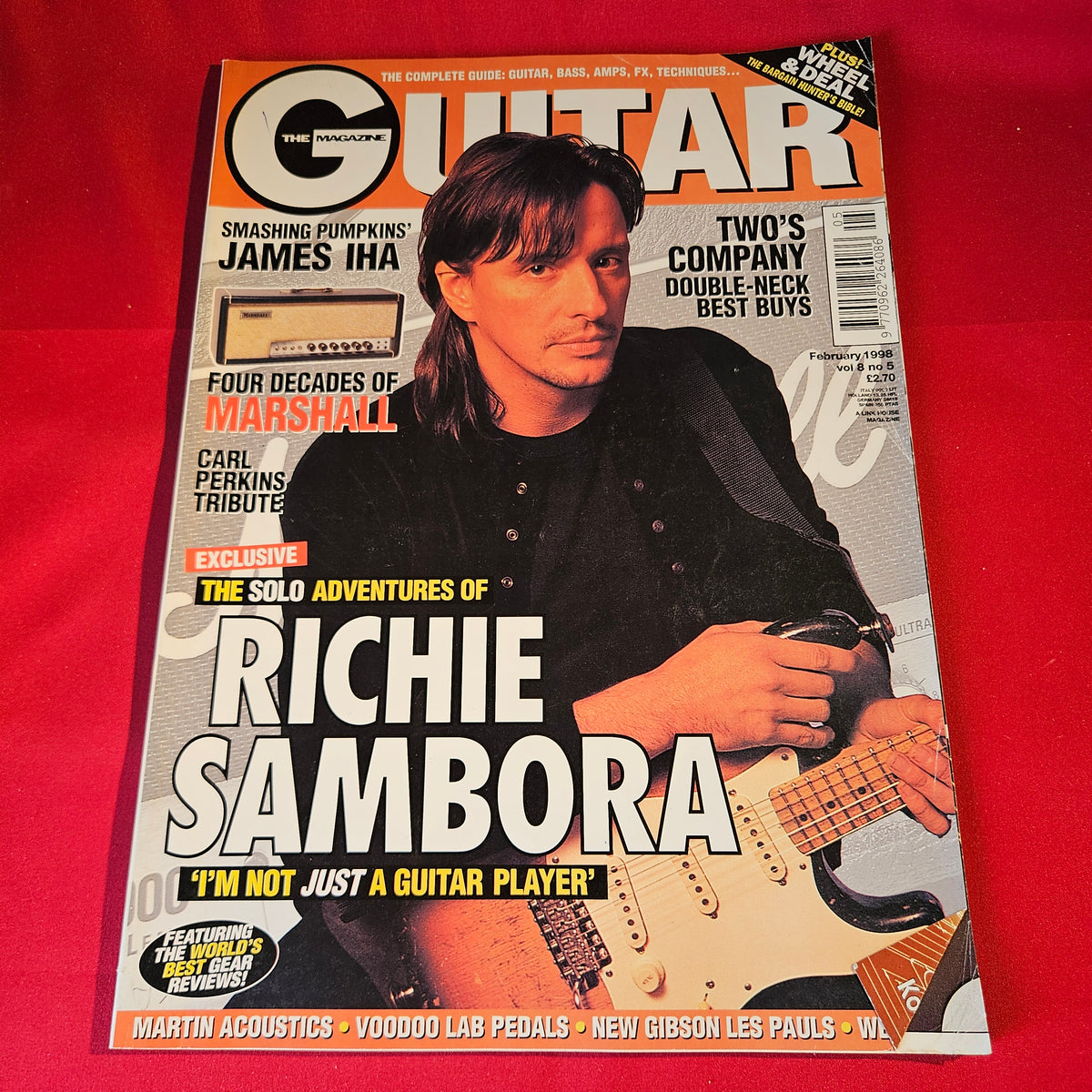 Guitar Magazine February 1998 Richie Sambora James Iha Marshall SKU 1551