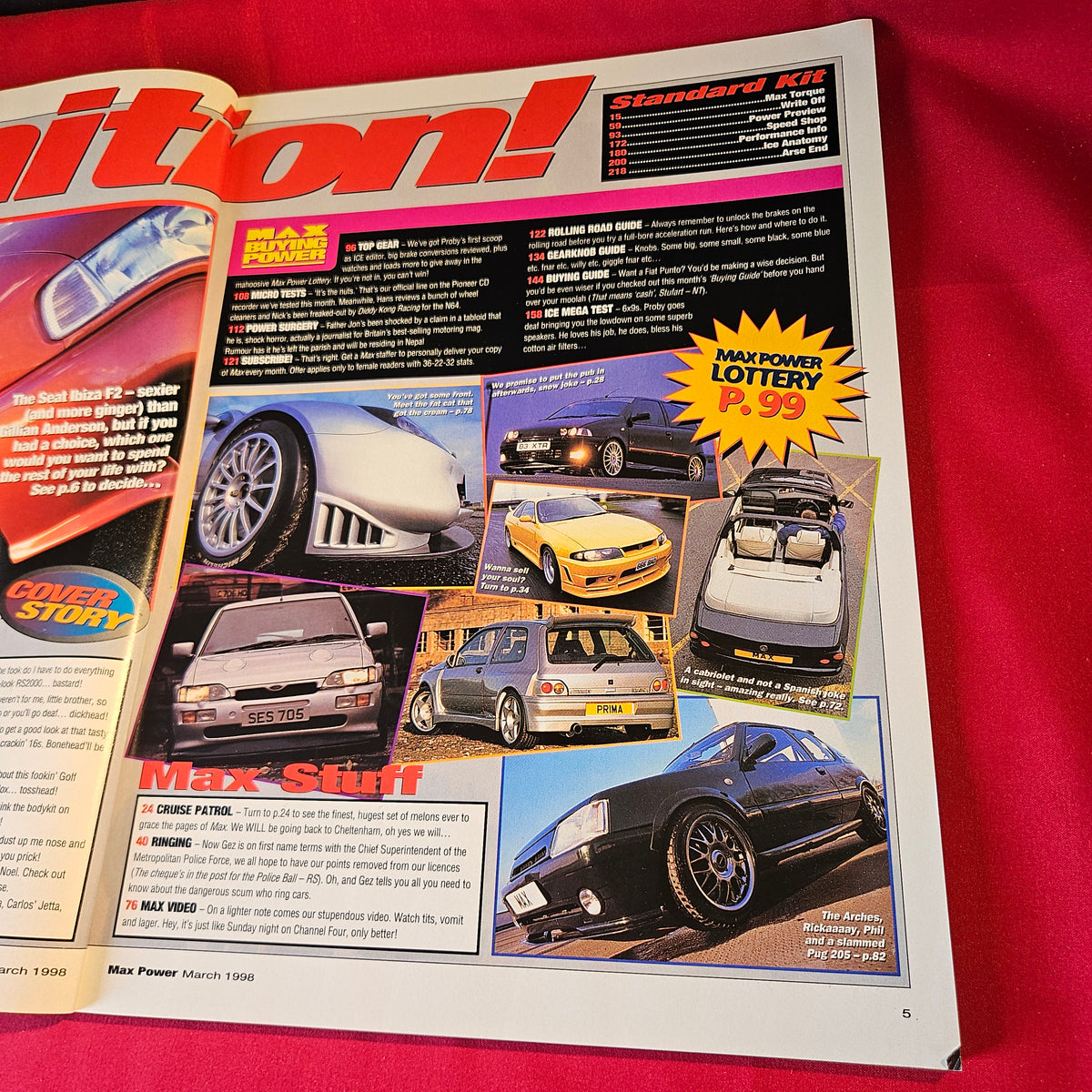 Max Power Magazine March 1998 Seat Ibiza F2 Cosworth Skyline Golf SKU 1553