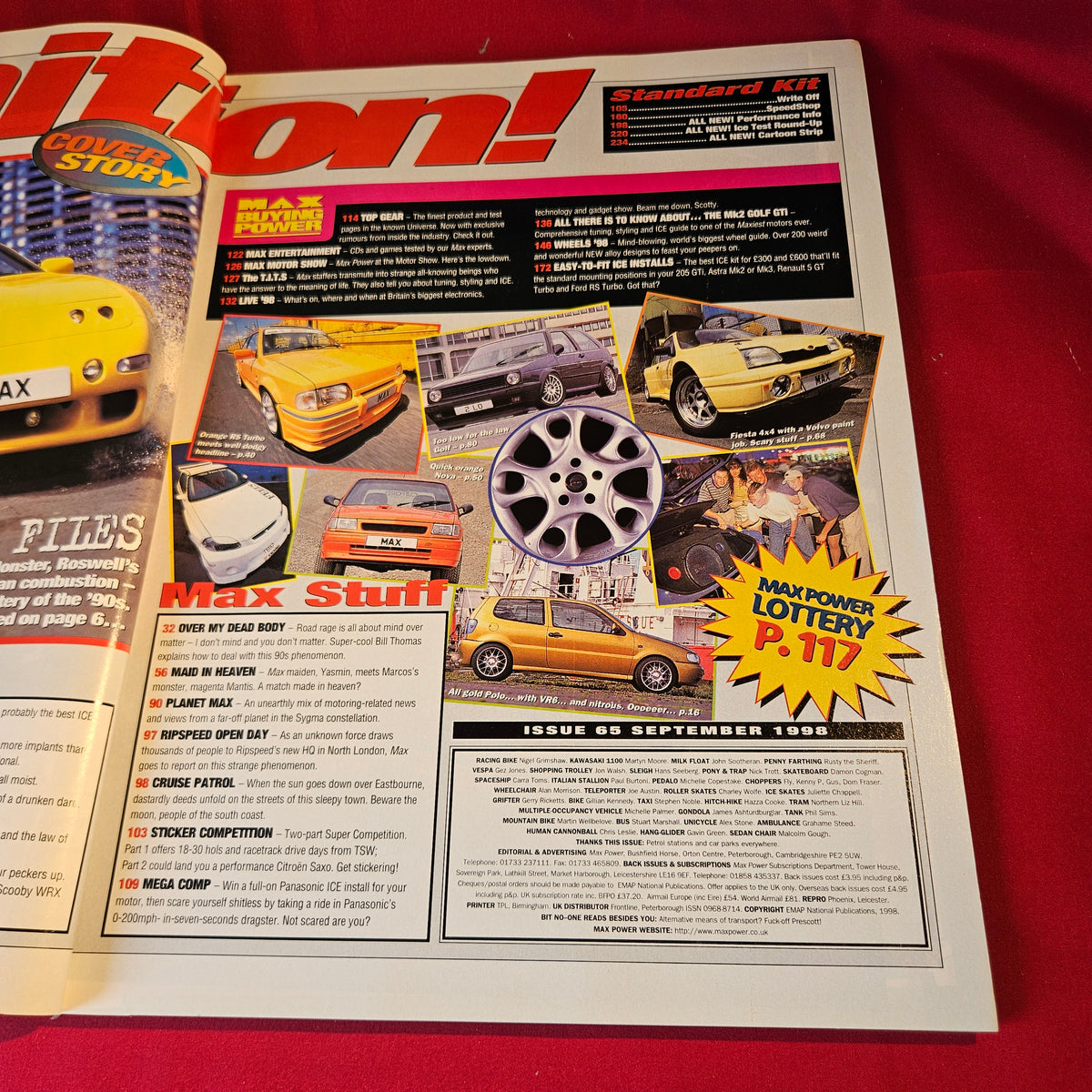 Max Power Magazine September 1998 Issue 65 260bhp Nova Nitrous Polo Mk2 Golf SKU 1553