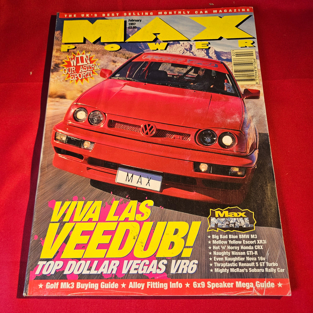 Max Power Magazine February 1997 VW Golf VR6 BMW M3 Renault 5 GT Turbo SKU 1553