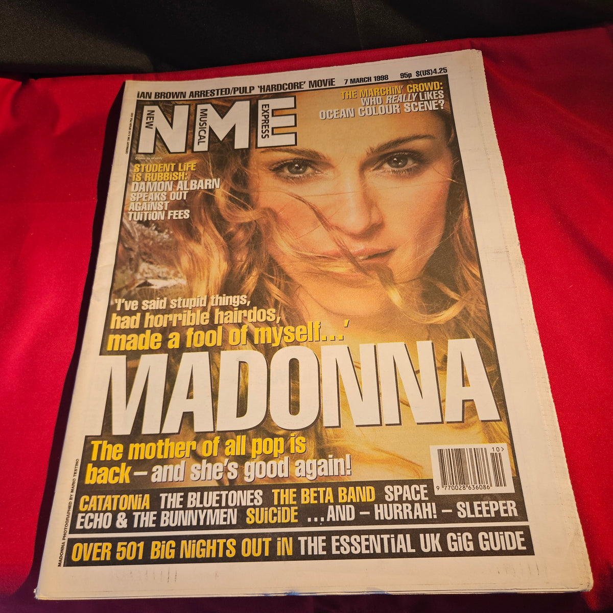 NME Magazine 7 March 1998 Madonna Catatonia Bluetones Beta Band Space NP009