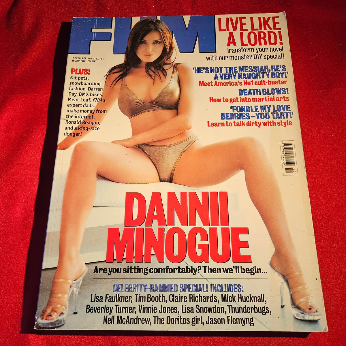 FHM Magazine December 1999 Dannii Minogue Lisa Faulkner Nell McAndrew SKU 1559