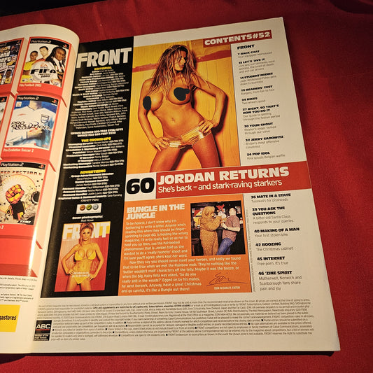 Front Magazine January 2003 Issue 52 Jordan Katie Price Promotional Copy SKU 1560