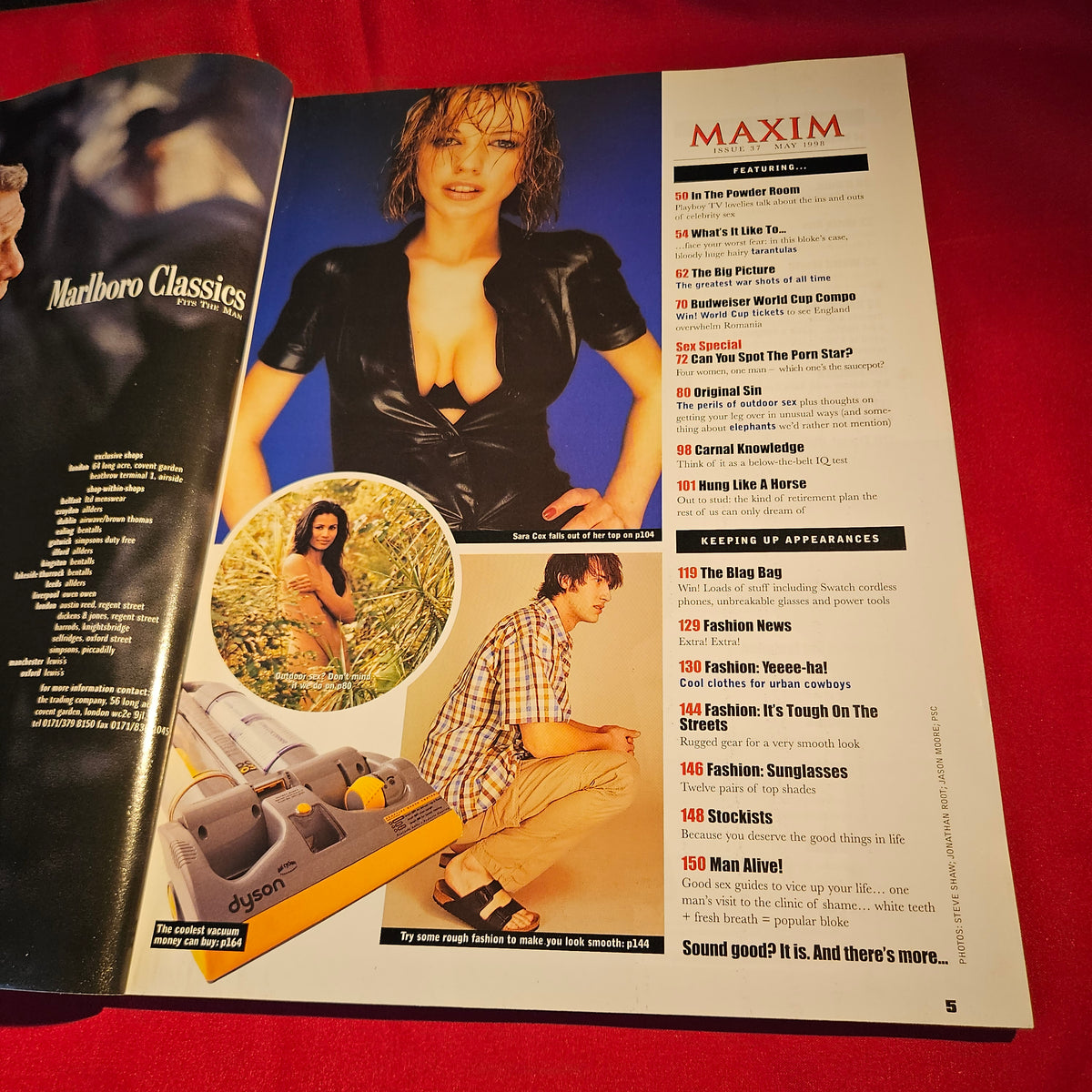MAXIM Magazine May 1998 Sara Cox Kezi Silverstone Sarah Michelle Gellar Vintage SKU 1561