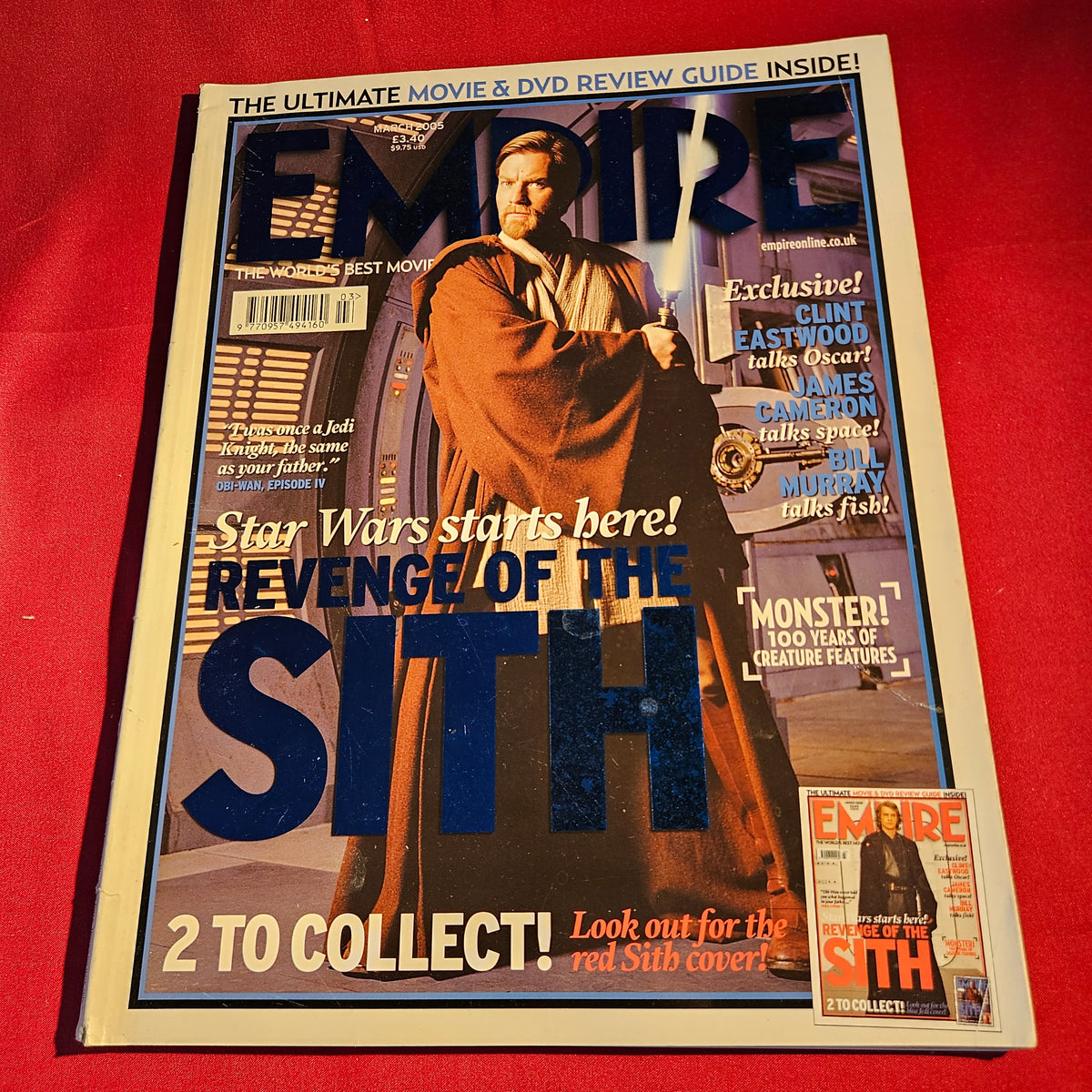 Empire Magazine March 2005 Star Wars Revenge of the Sith Ewan McGregor Clint Eastwood James Cameron Bill Murray SKU 1562