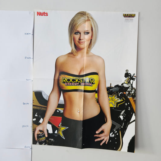 Nuts Magazine Poster 2012 Rockstar Energy Girl Victoria Harley Davidson Calendar 0012