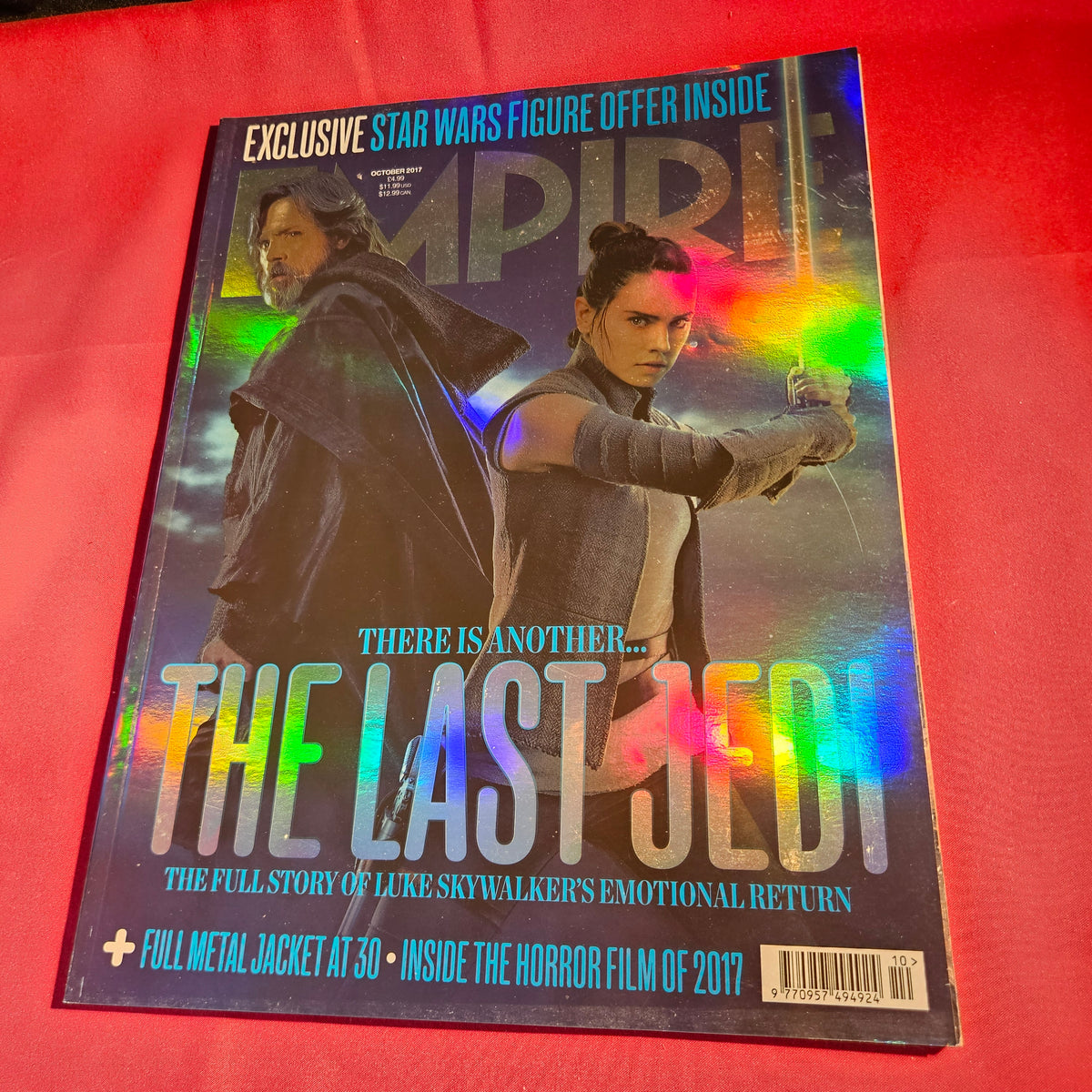 Empire Magazine October 2017 Star Wars The Last Jedi Luke Skywalker Rey SKU 1567
