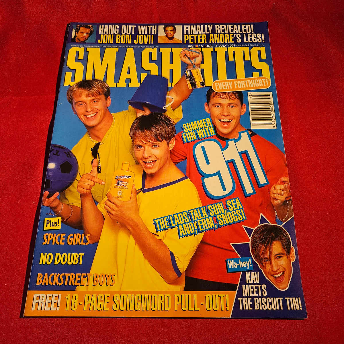 Smash Hits Magazine 18 June - 1 July 1997 911 Peter Andre Jon Bon Jovi SKU 1570