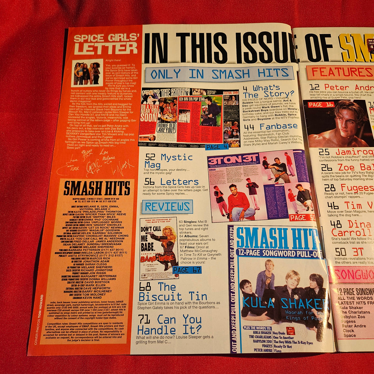 Smash Hits Magazine 11-24 September 1996 Peter Andre Spice Girls SKU 1570