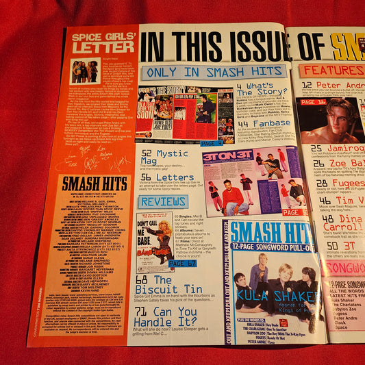 Smash Hits Magazine 11-24 September 1996 Peter Andre Spice Girls SKU 1570
