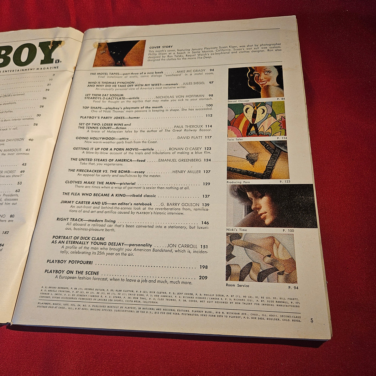 Playboy Magazine March 1977 Pat Moynihan Henry Miller Paul Theroux SKU 1571