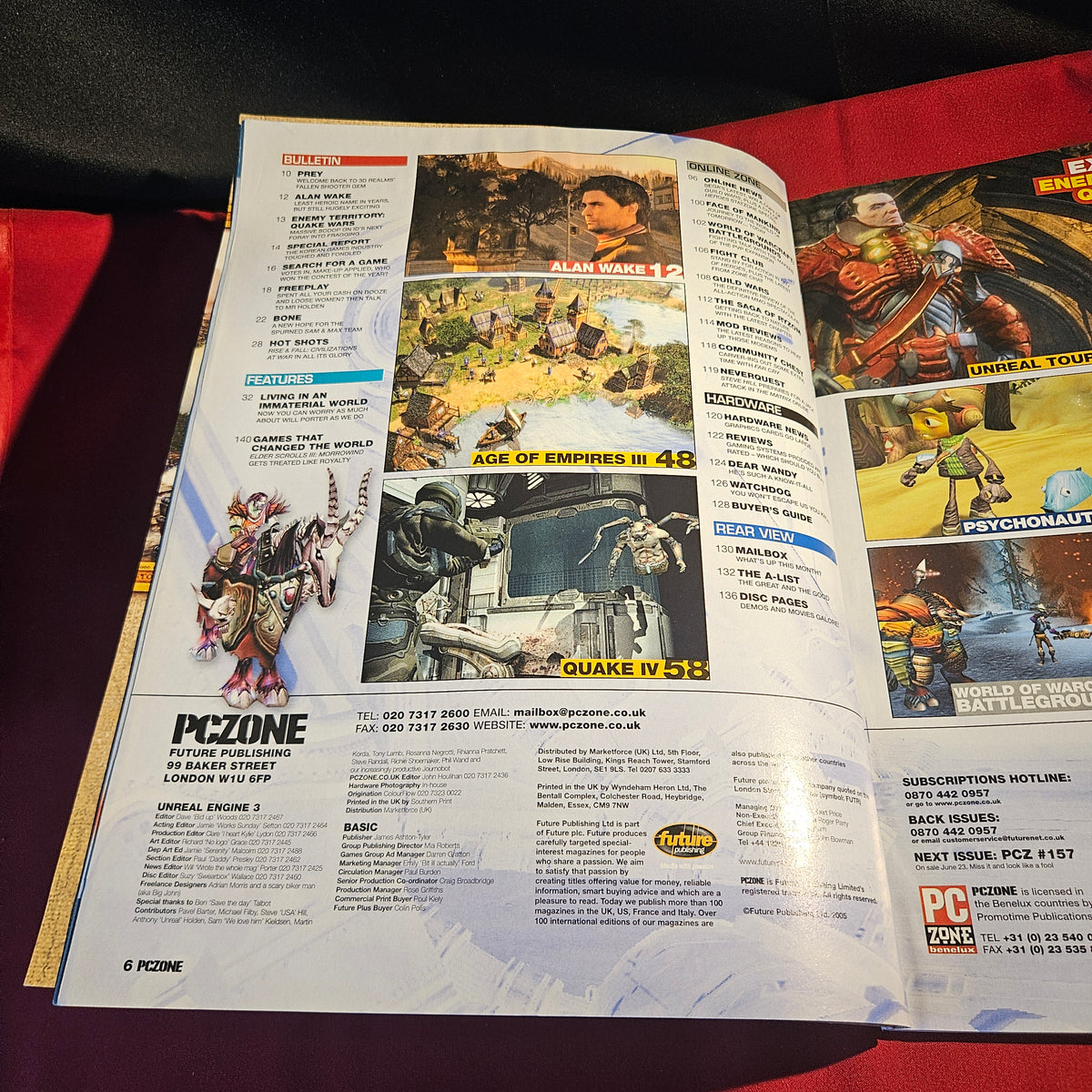 PC Zone Magazine July 2005 Issue 156 Unreal Tournament 2007 Quake 4 SKU 1572