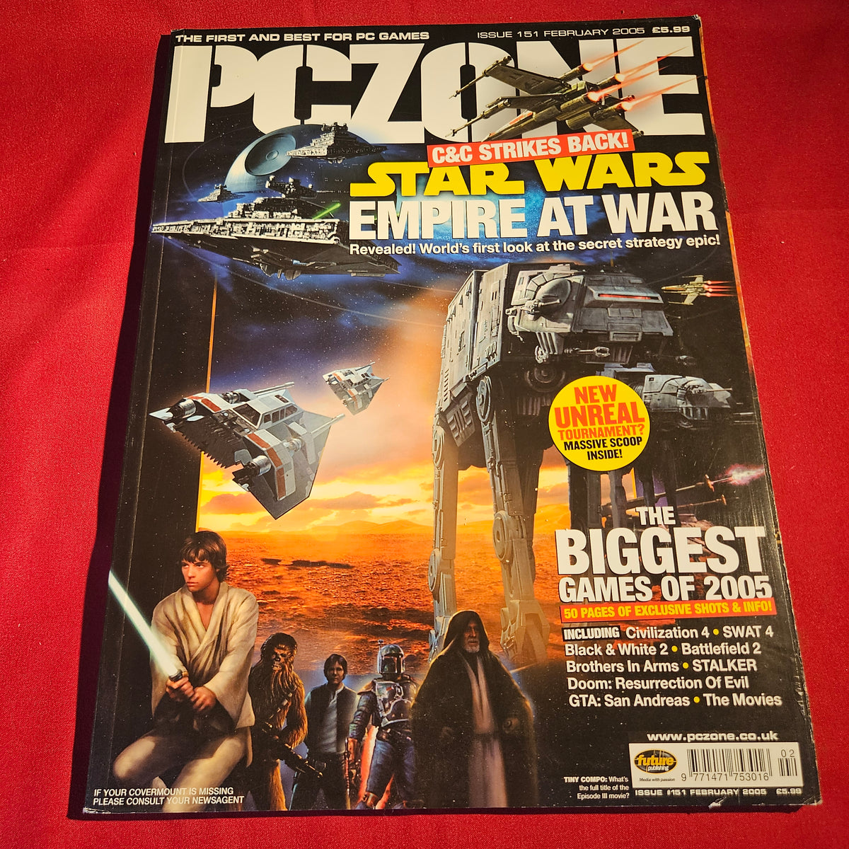 PC Zone Magazine February 2005 Issue 151 Star Wars Empire at War SKU 1572