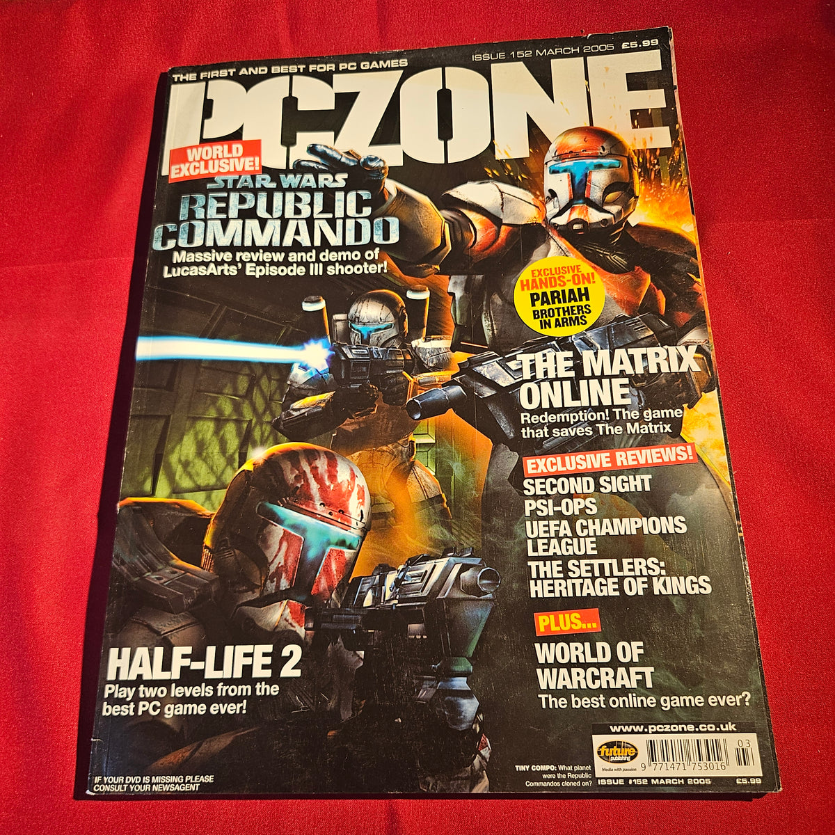 PC Zone Magazine March 2005 Issue 152 Star Wars Republic Commando SKU 1572