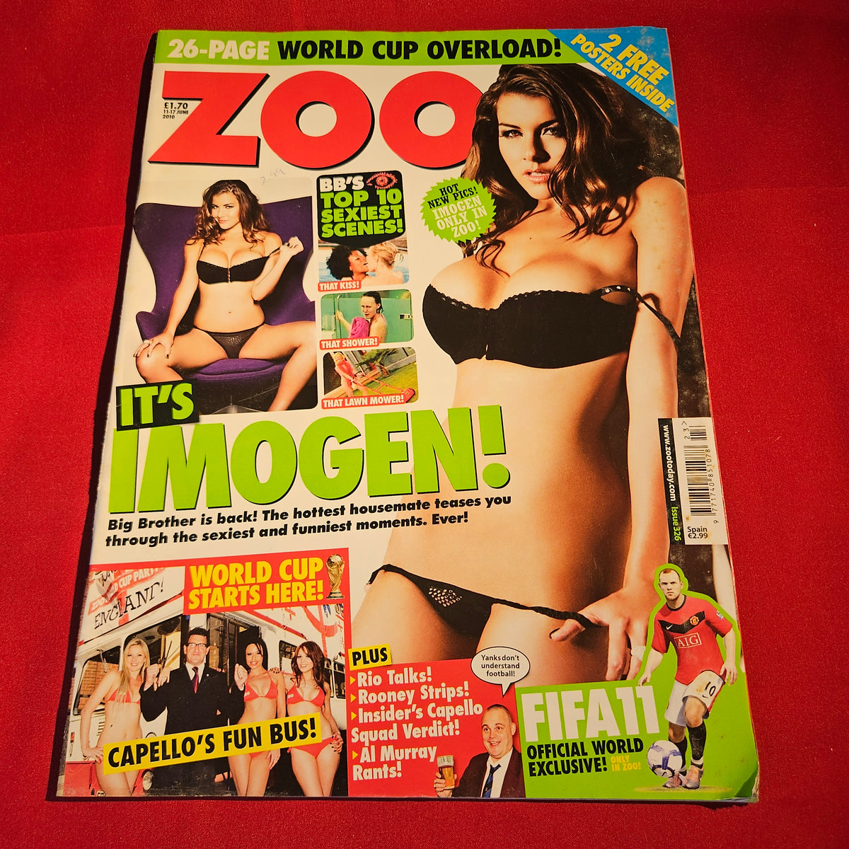 Zoo Magazine 11-17 June 2010 No 323 Imogen Thomas Big Brother World Cup 1573