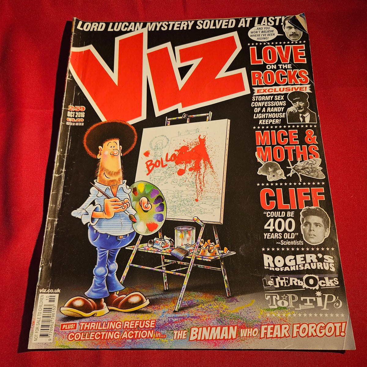 Viz Magazine October 2016 Issue 259 Lord Lucan Cliff Roger's Profanisaurus SKU 1574