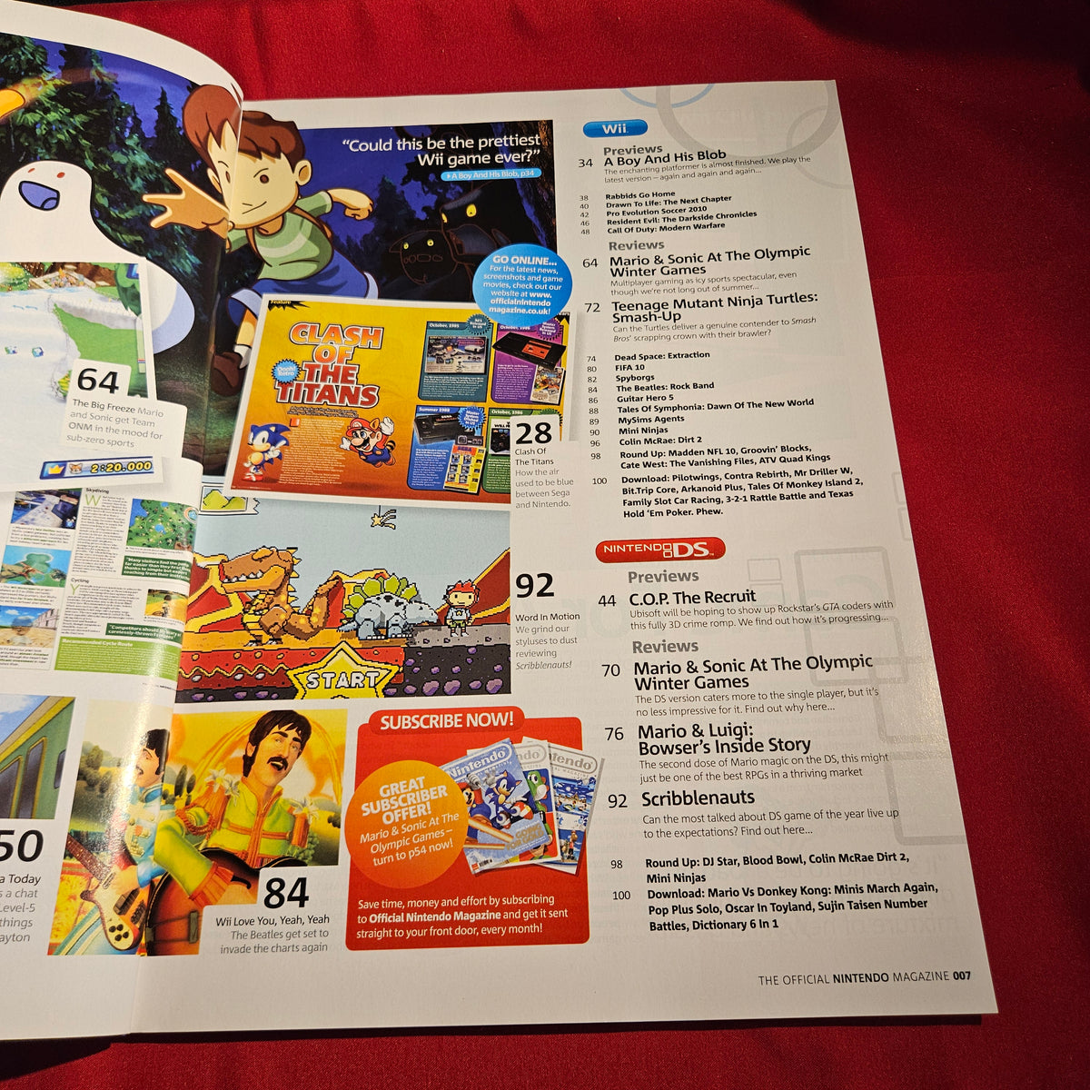 Official Nintendo Magazine November 2009 Issue 48 Mario Sonic Winter SKU 1577