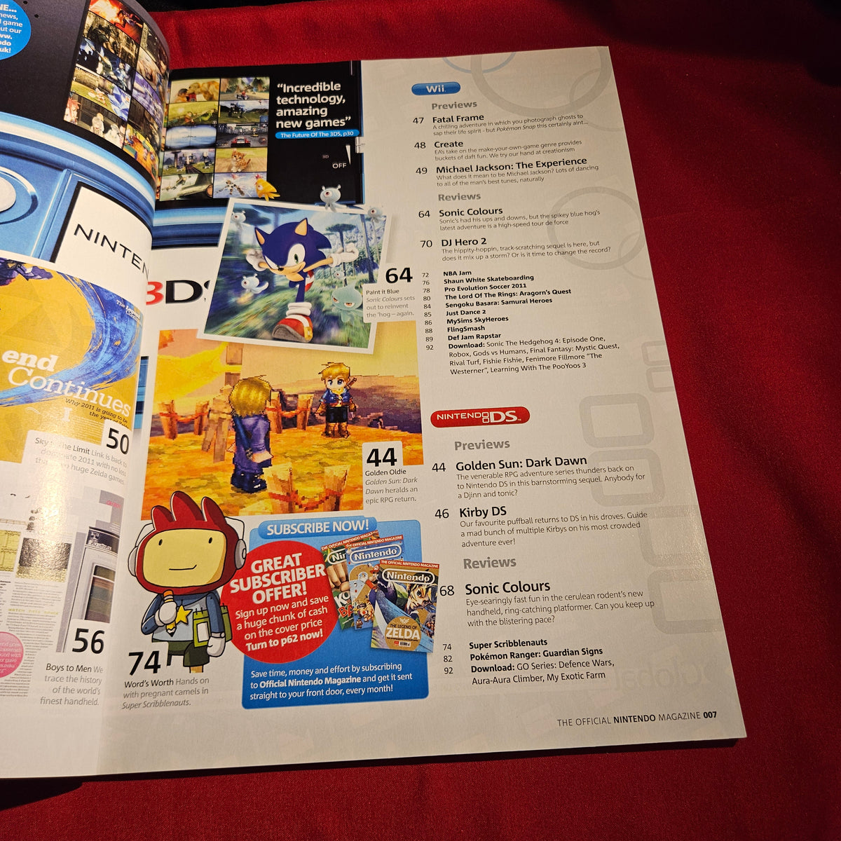 Official Nintendo Magazine December 2010 Issue 62 Zelda Skyward Sword SKU 1577