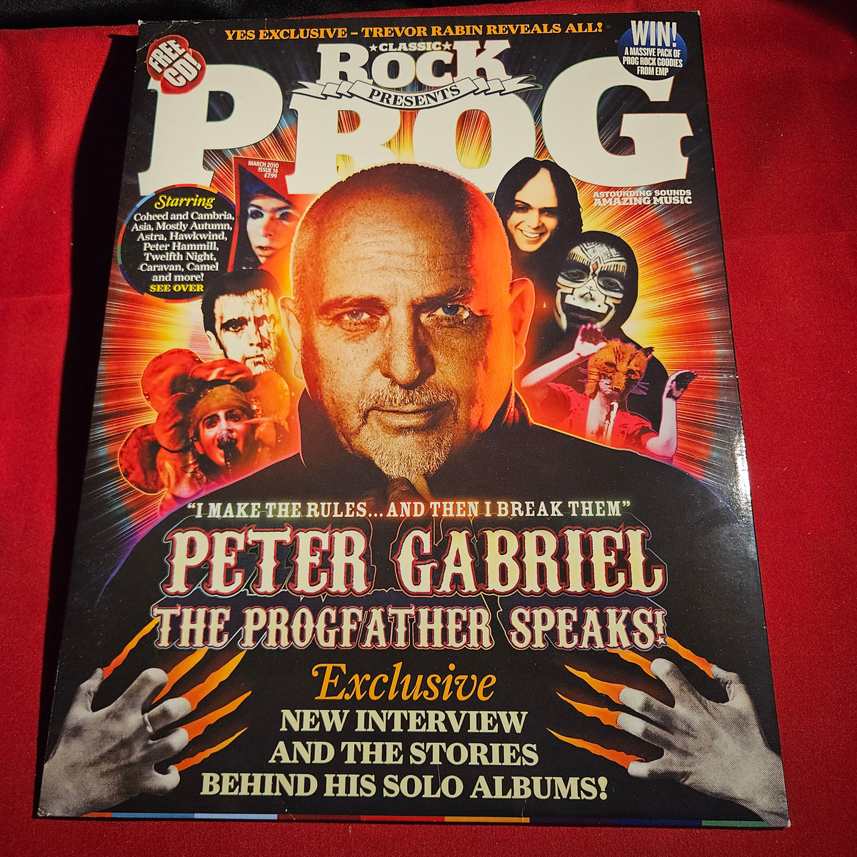 Classic Rock Prog Magazine March 2010 Issue 14 Peter Gabriel Genesis CD SKU 1579