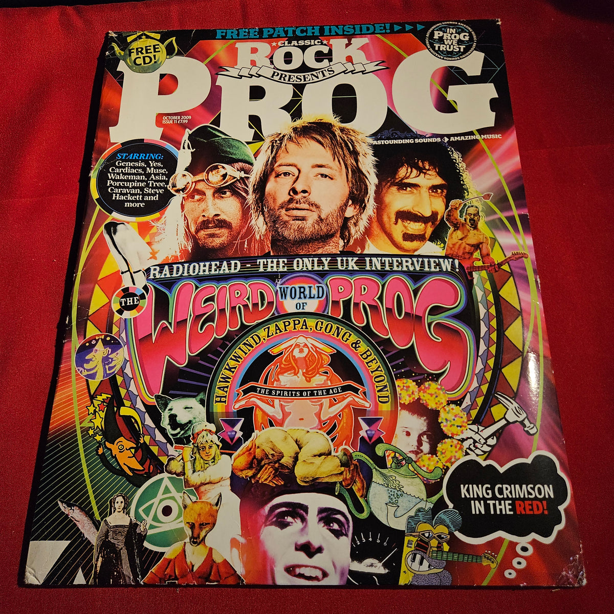 Classic Rock Prog Magazine October 2009 Issue 11 Radiohead Rush Zappa CD SKU 1579