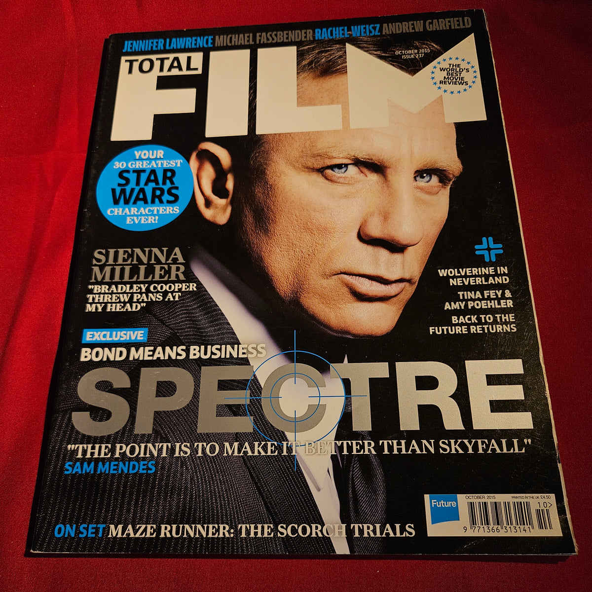 Total Film Magazine October 2015 Spectre Daniel Craig James Bond 007 SKU 1581