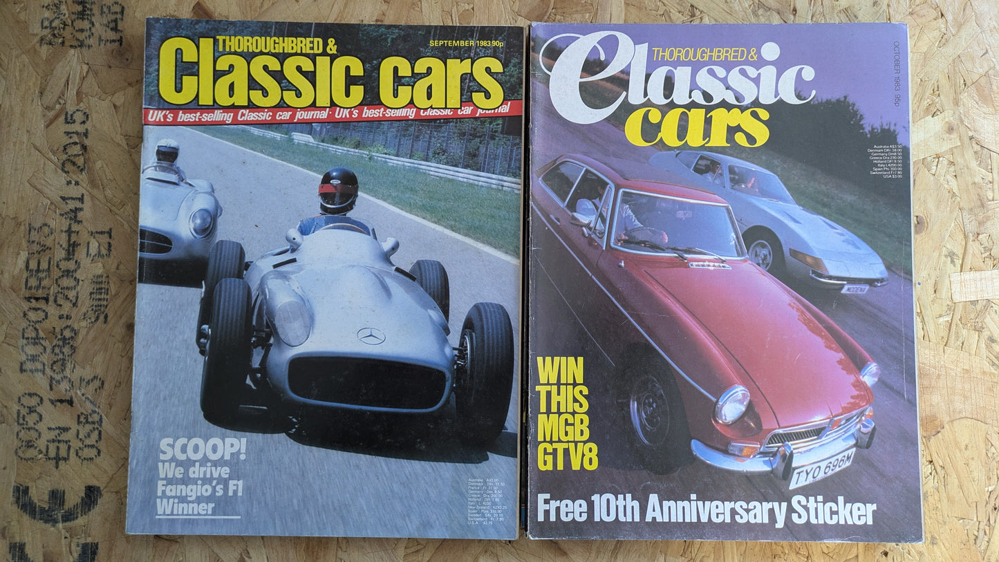 6x Classic Cars Magazines 1983 Bundle/Job Lot (0005) Austin-Healey Morgan Cortina McLaren Alfa Romeo TZ