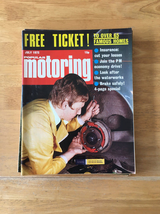 Popular Motoring Magazine July 1972 65 Famous Homes Brake Special
